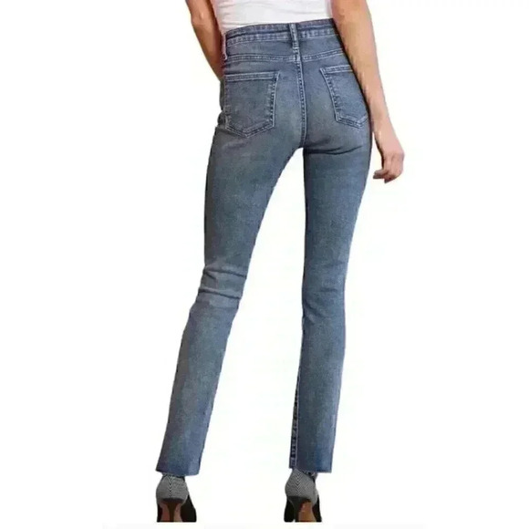 KUT From The Kloth Womens Chrissie Straight Leg Distressed Jeans Fray Size 6 - Picture 2 of 11